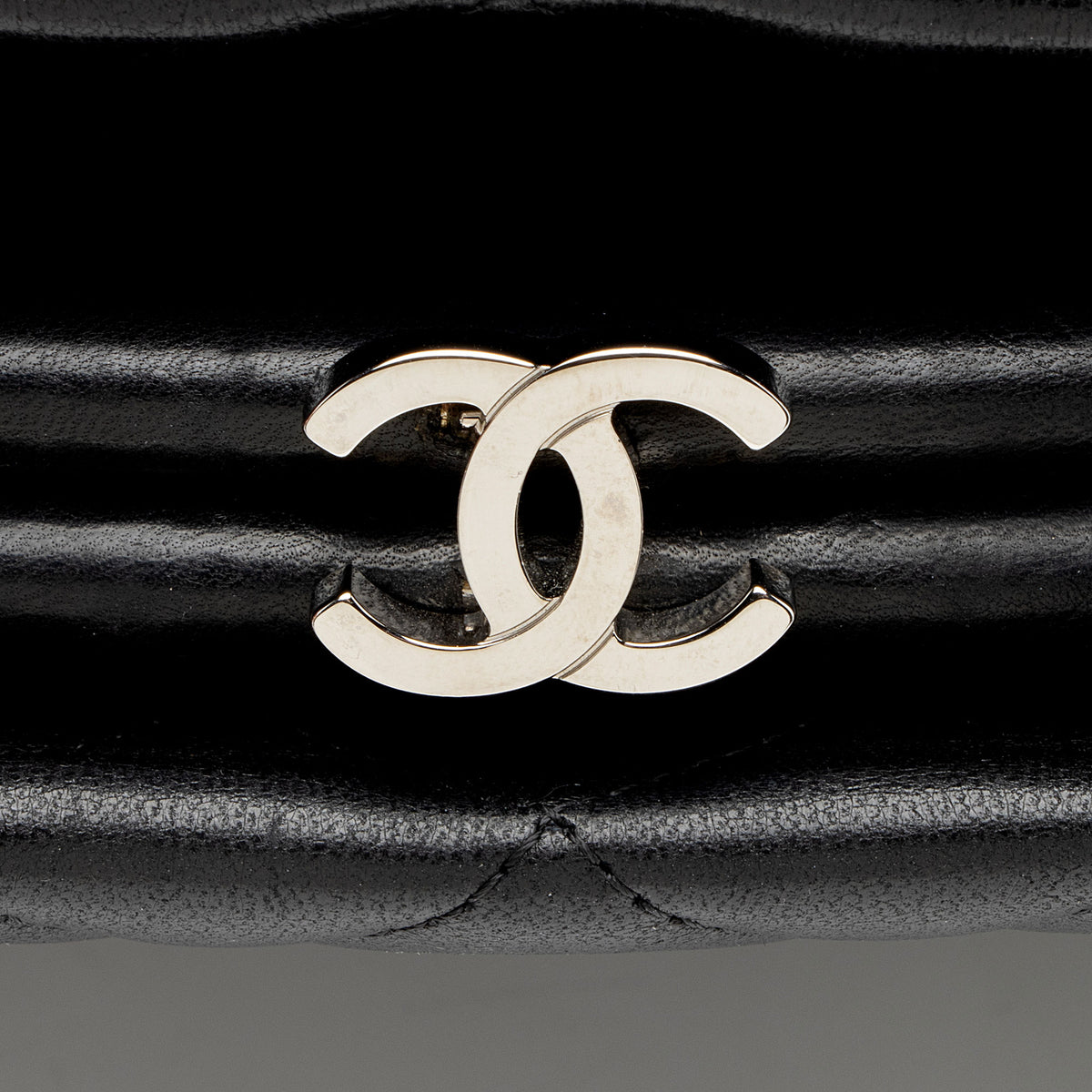 Chanel Calfskin CC Kisslock Pouch