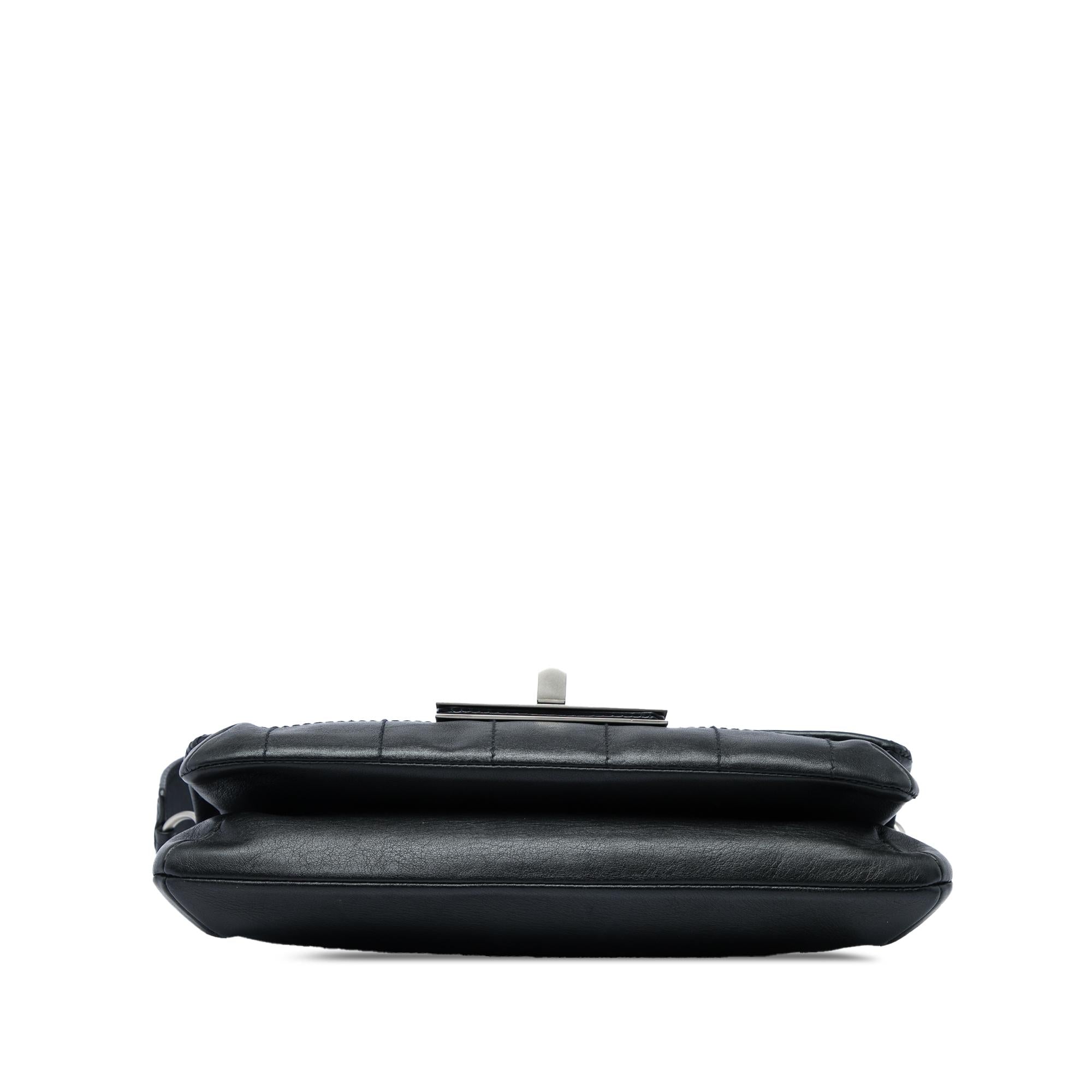 Chanel Calfskin Square Stitched Mademoiselle Shoulder Bag