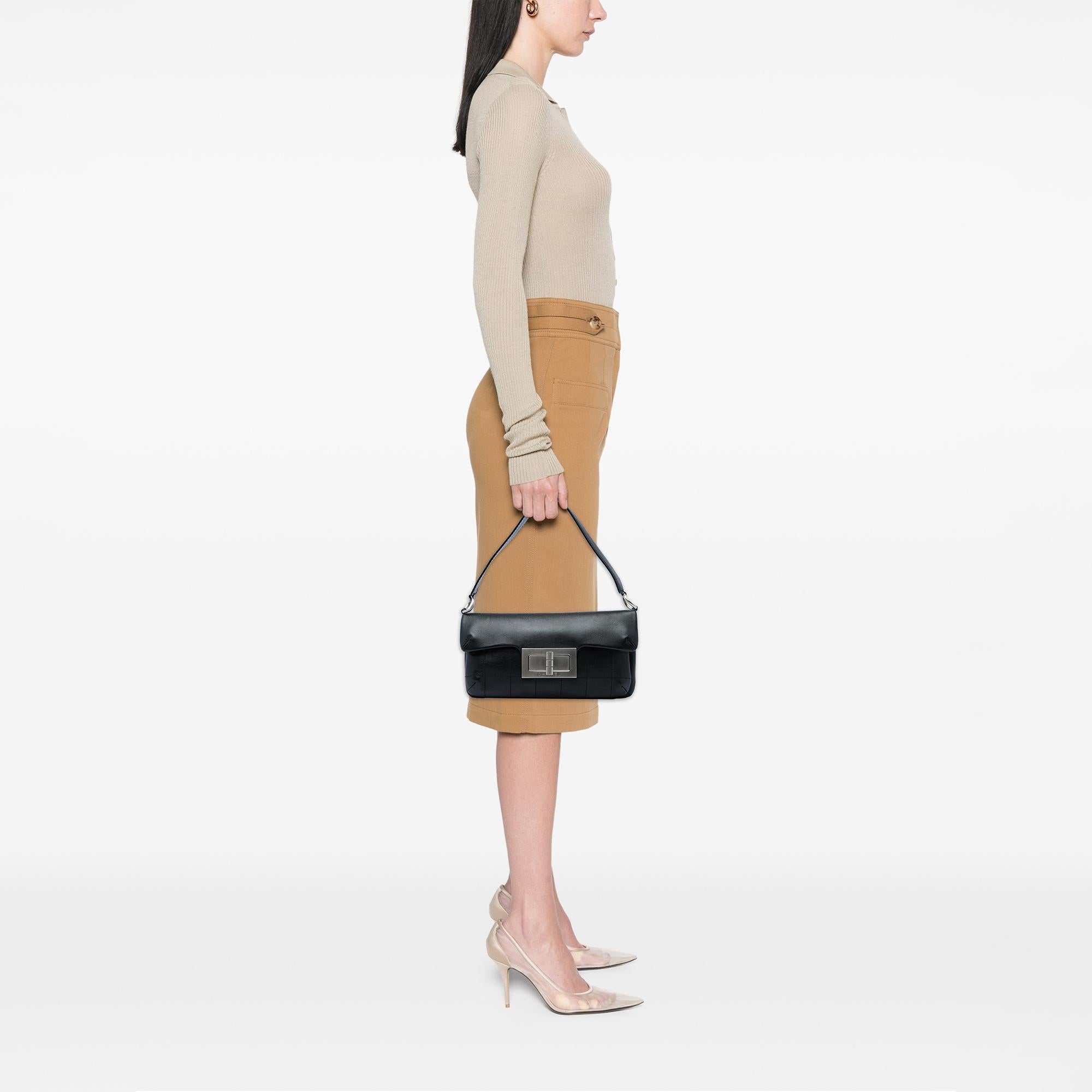 Chanel Calfskin Square Stitched Mademoiselle Shoulder Bag