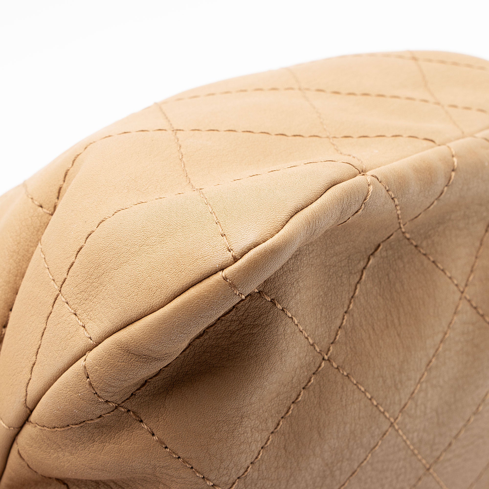 Chanel Calfskin Stitched Double Zip Hobo