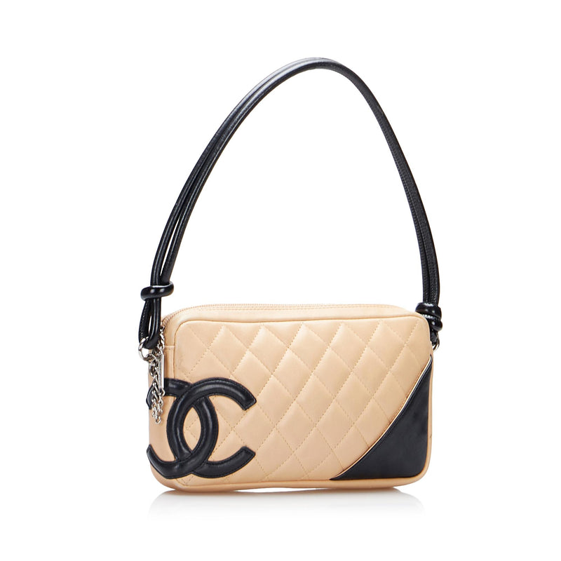 Chanel Cambon Small Tote Bag Beige Black