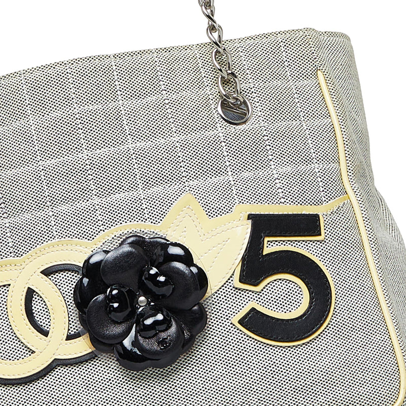 Chanel Camellia CC Choco Bar No. 5 Shoulder Bag (SHG-0fG30s) – LuxeDH
