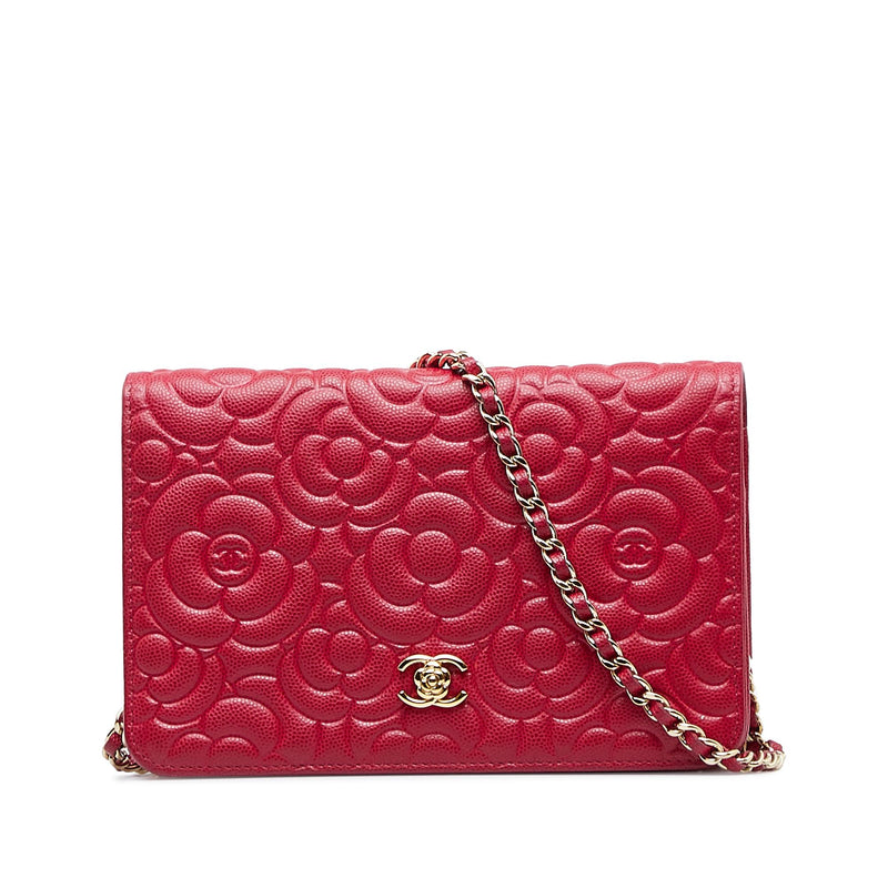 Chanel Gabrielle Woc Double Zip Clutch Wallet on Chain Bag Pink