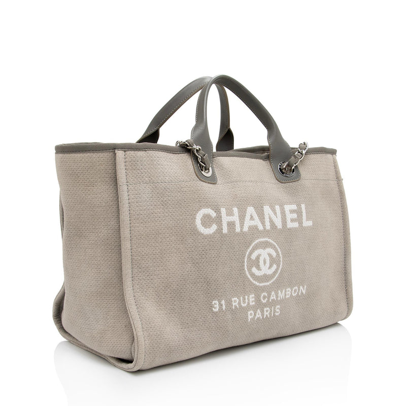 Chanel Deauville Canvas Tote Bag Reference Guide - Spotted Fashion