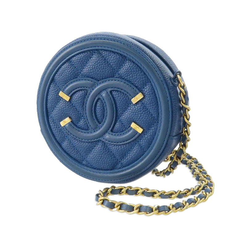 Chanel Caviar CC Filigree Round Crossbody (SHG-mZOwMh)