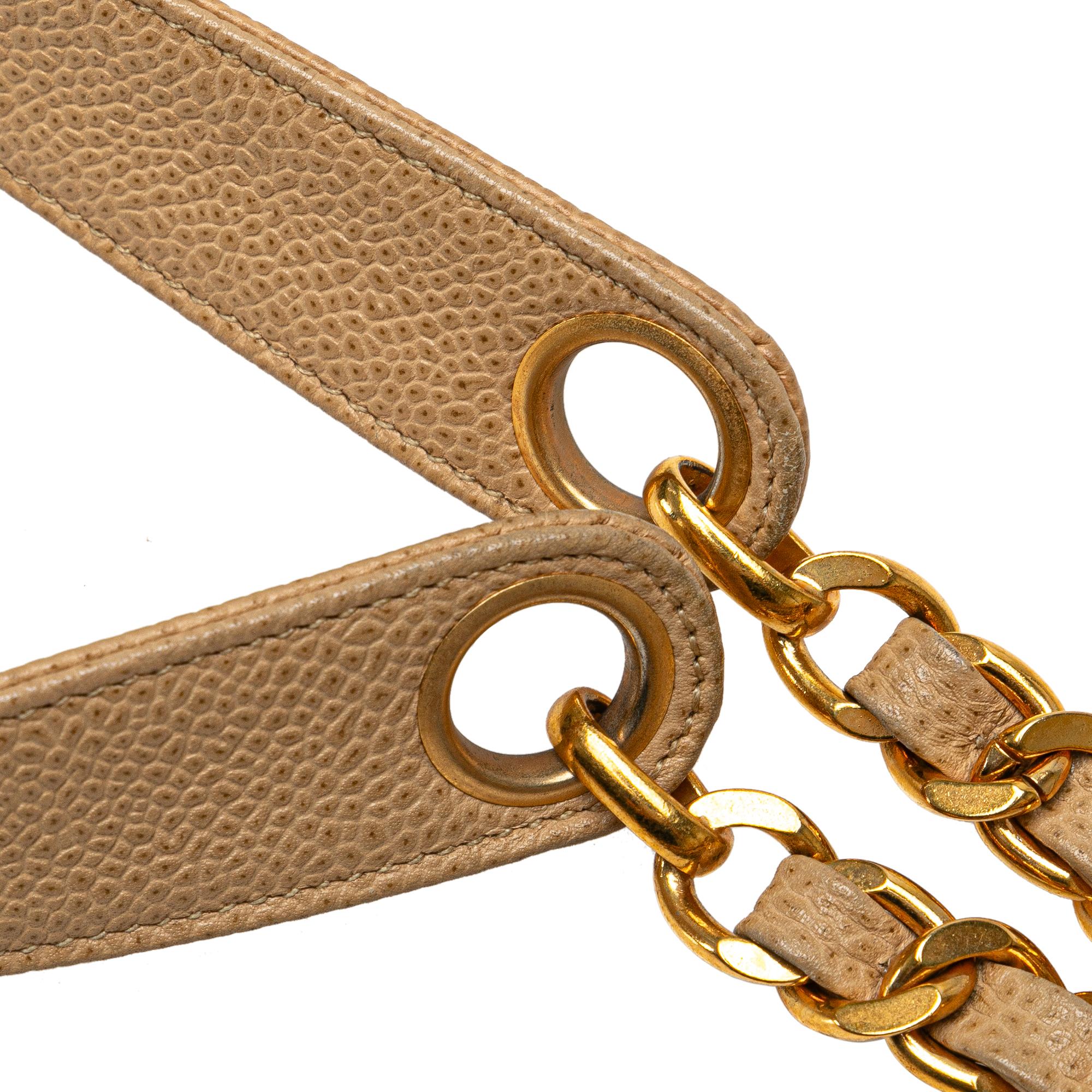 Chanel Caviar Front Pocket Chain Shoulder Bag (SHG-xhb7Aj)