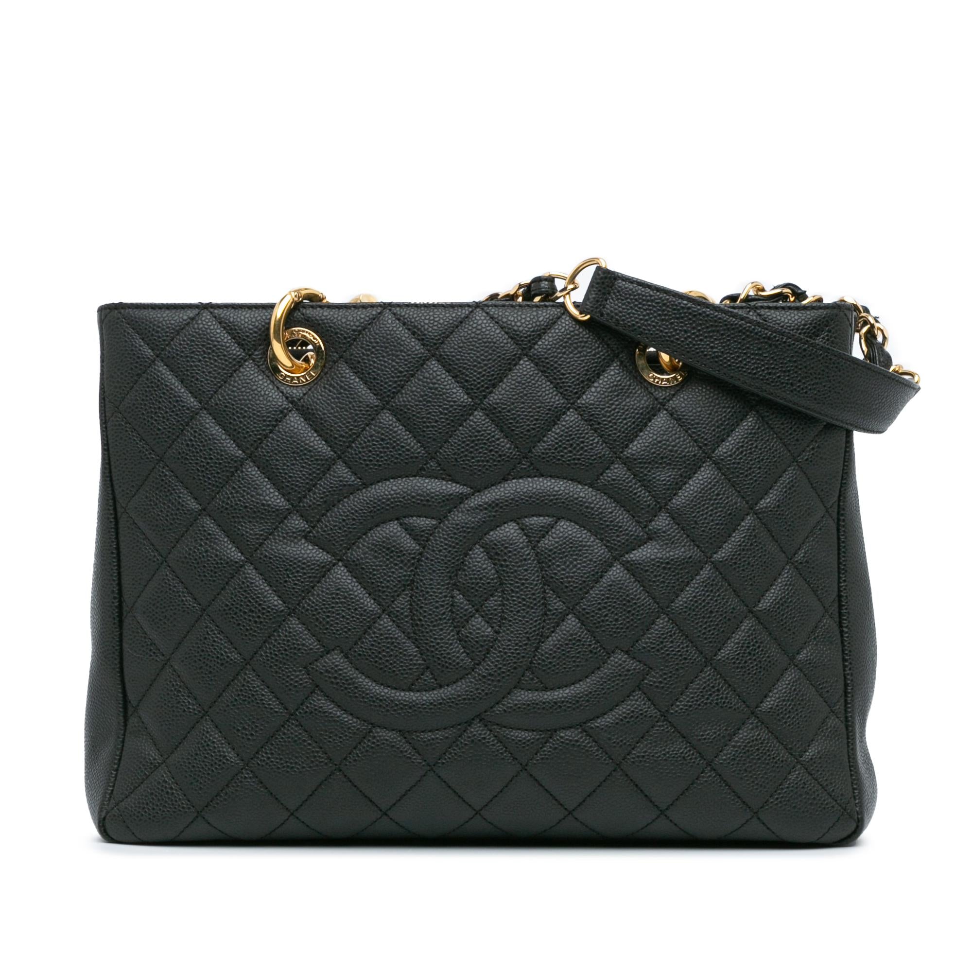 Chanel Caviar Grand Shopping Tote (SHG-PuLkRM)