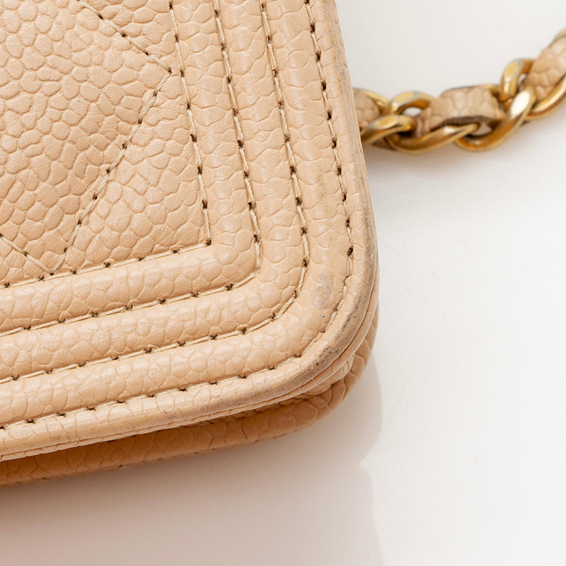 Chanel Caviar Leather Boy Wallet on Chain Bag (SHF-22356) – LuxeDH