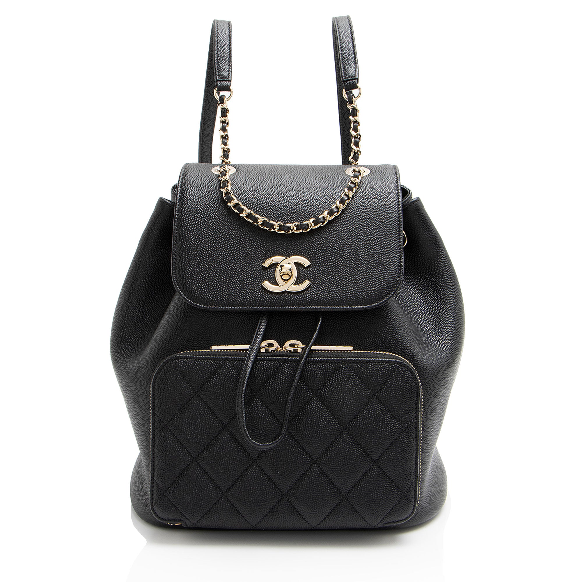 Chanel Caviar Leather Business Affinity Backpack (SHF-oTQxcP)