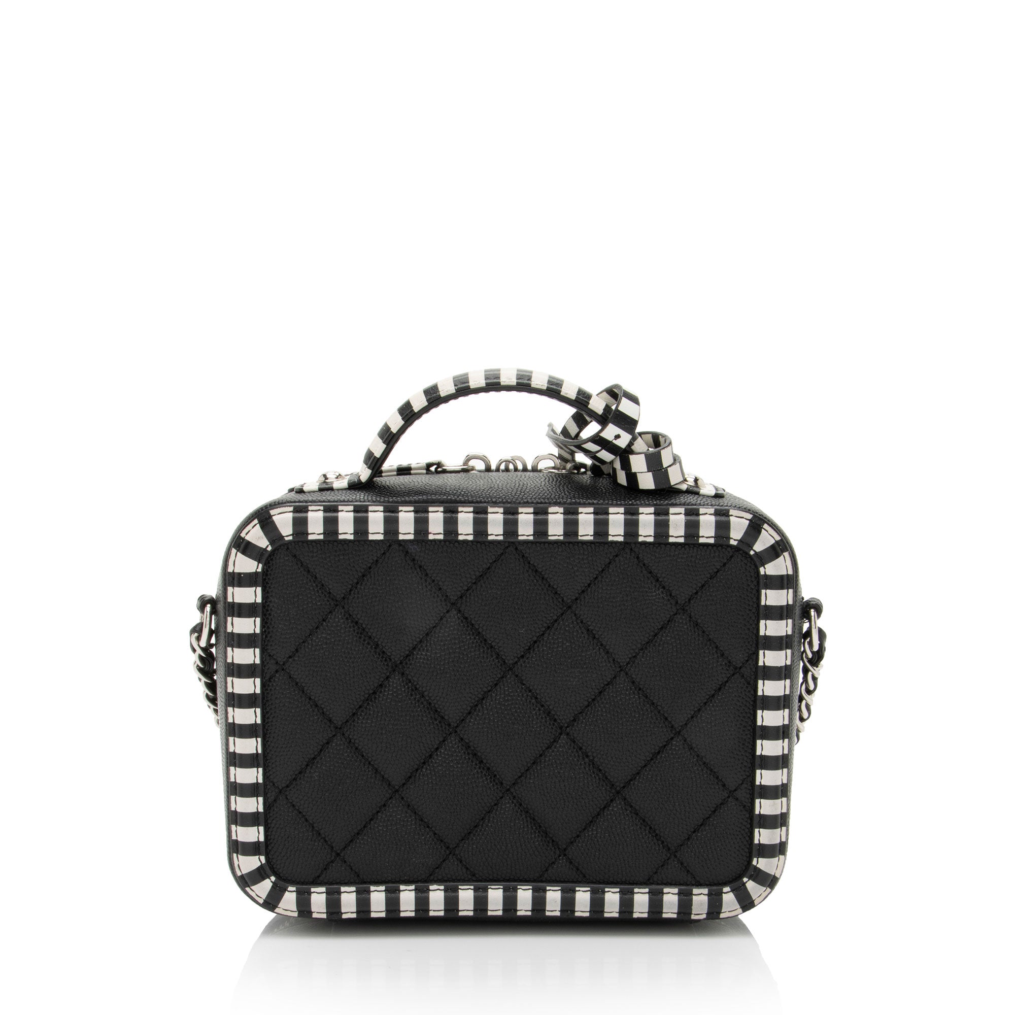 Chanel Caviar Leather CC Filigree Small Vanity Case