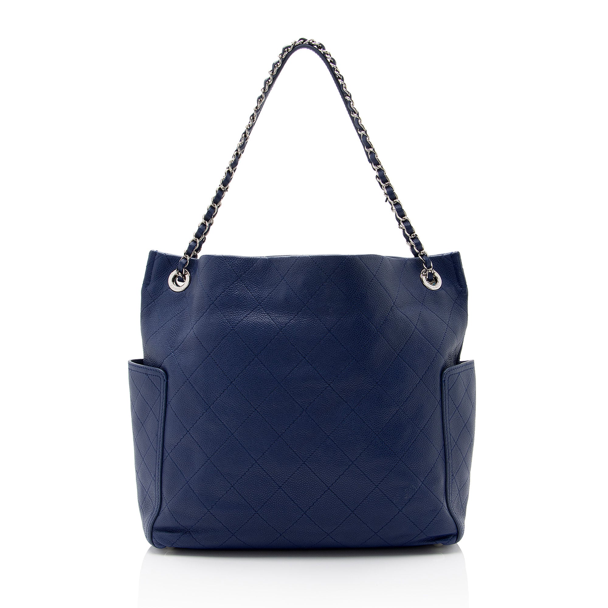 Chanel Caviar Leather CC Medium Pocket Hobo (SHF-FN0TcF)