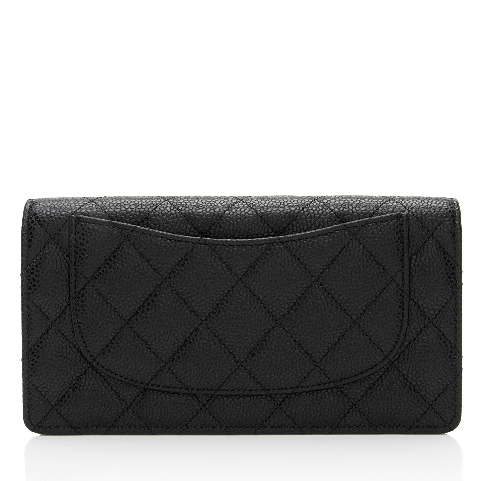 Chanel Caviar Leather CC Yen Wallet