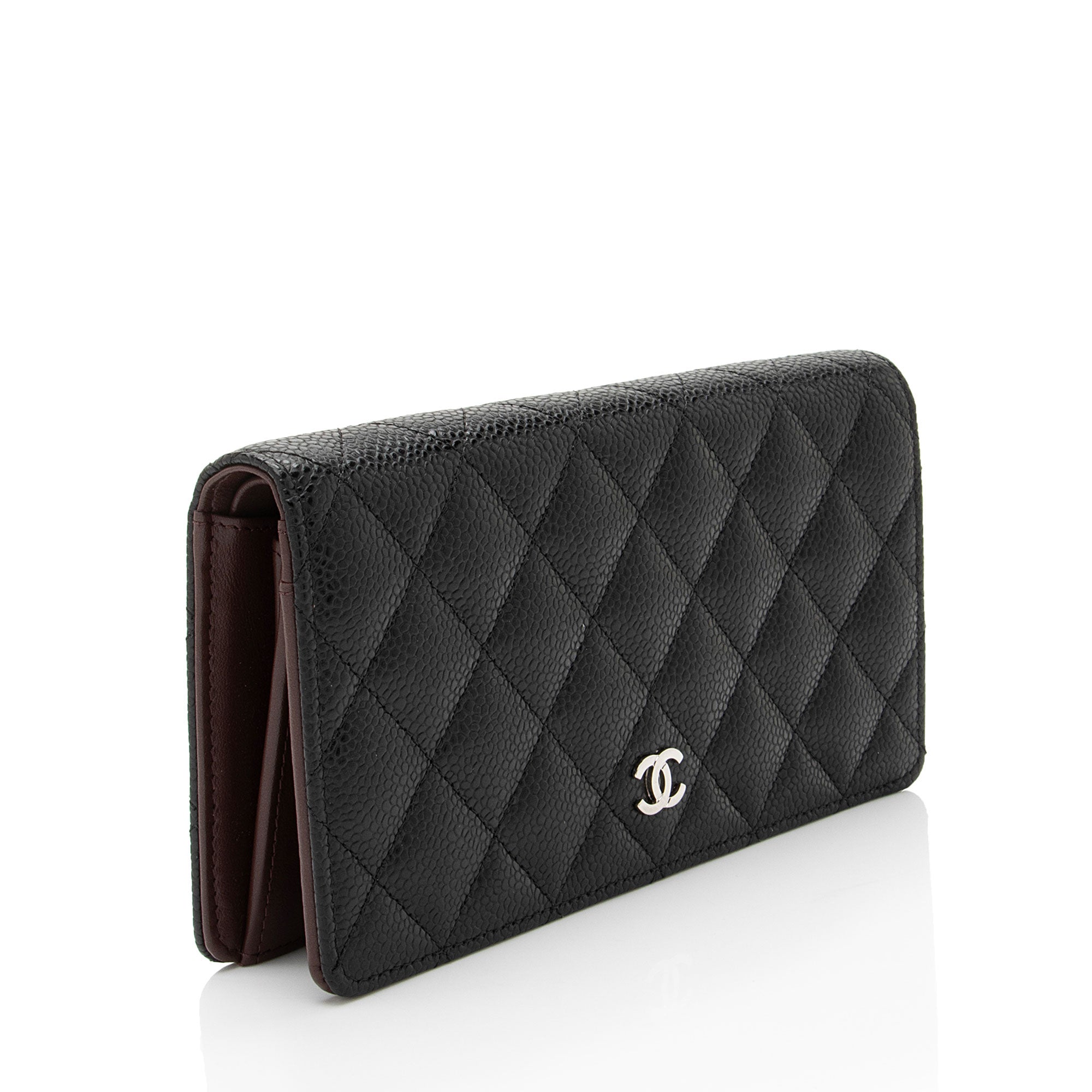 Chanel Caviar Leather CC Yen Wallet