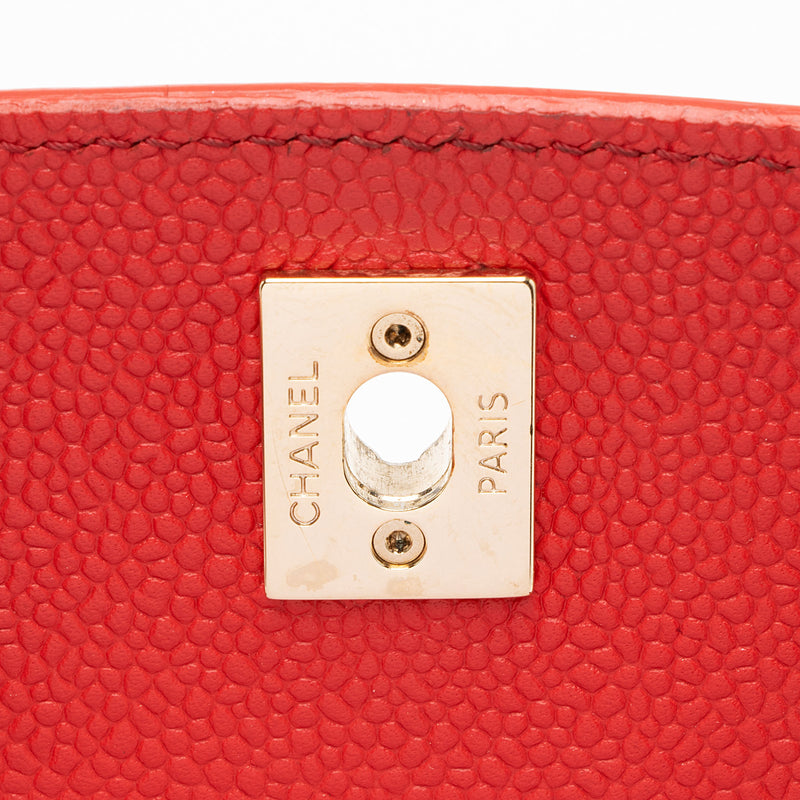 Chanel Caviar Leather Chain Flap Bag (SHF-jkLsG8)