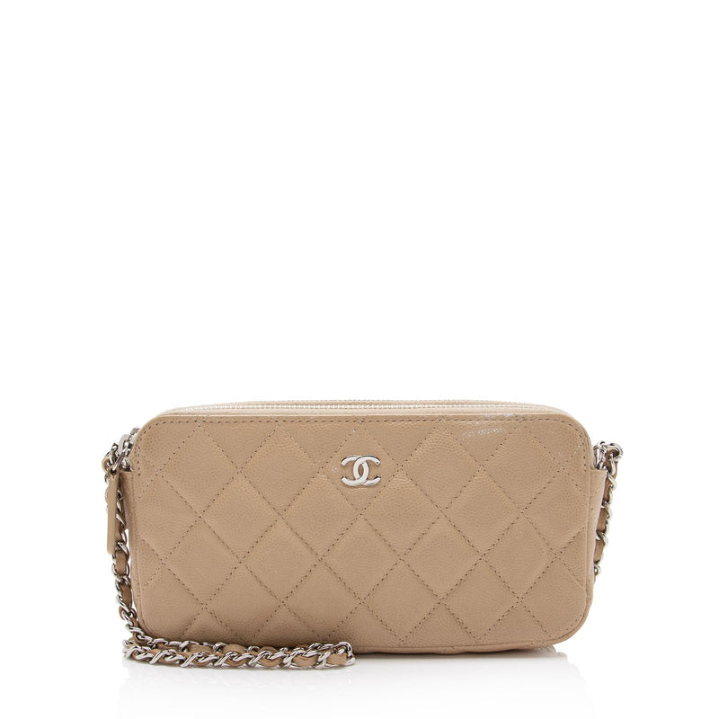 brown beige chanel caviar bag