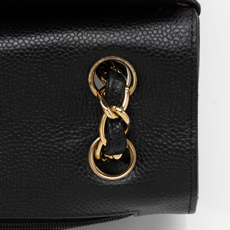 Chanel Caviar Leather Classic Jumbo Double Flap Bag (SHF-xAxzXd)