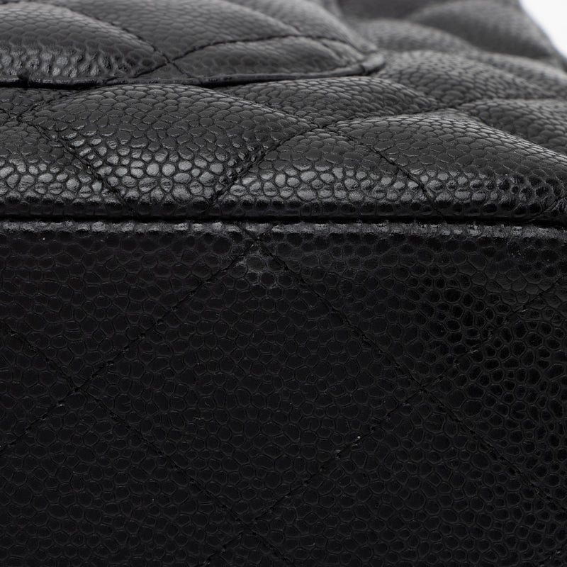 Chanel Black Chevron Caviar Half Flap Maxi Q6BATU0FK6015