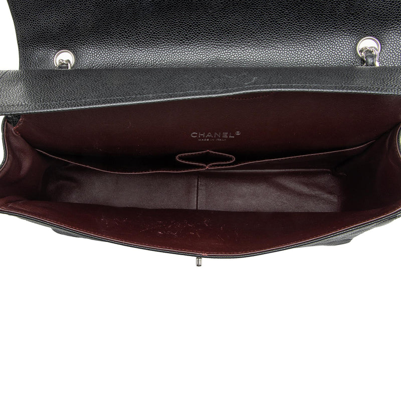Chanel Caviar Leather Classic Maxi Double Flap Bag (SHF-lwkRiB)