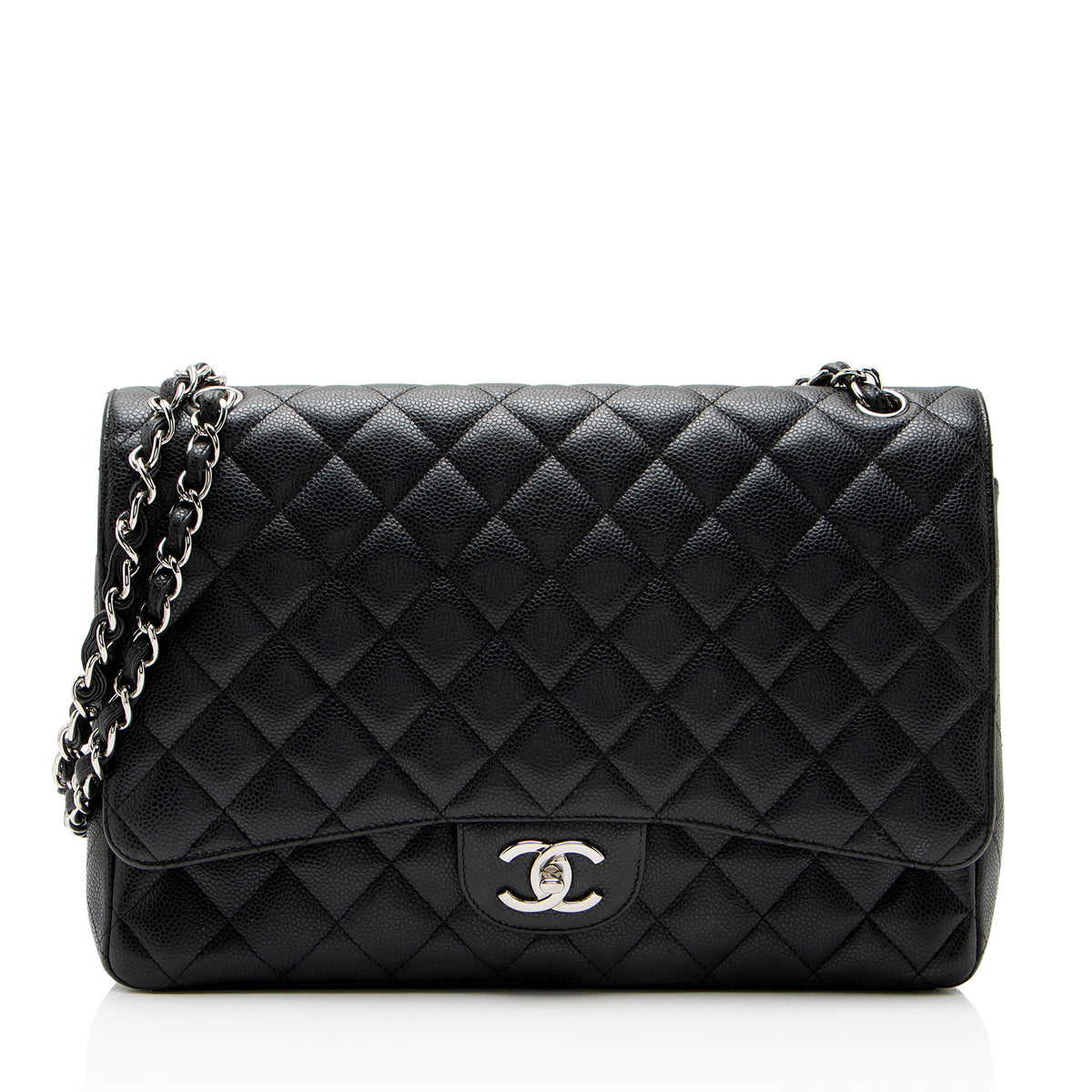 Chanel Caviar Leather Classic Maxi Double Flap Bag