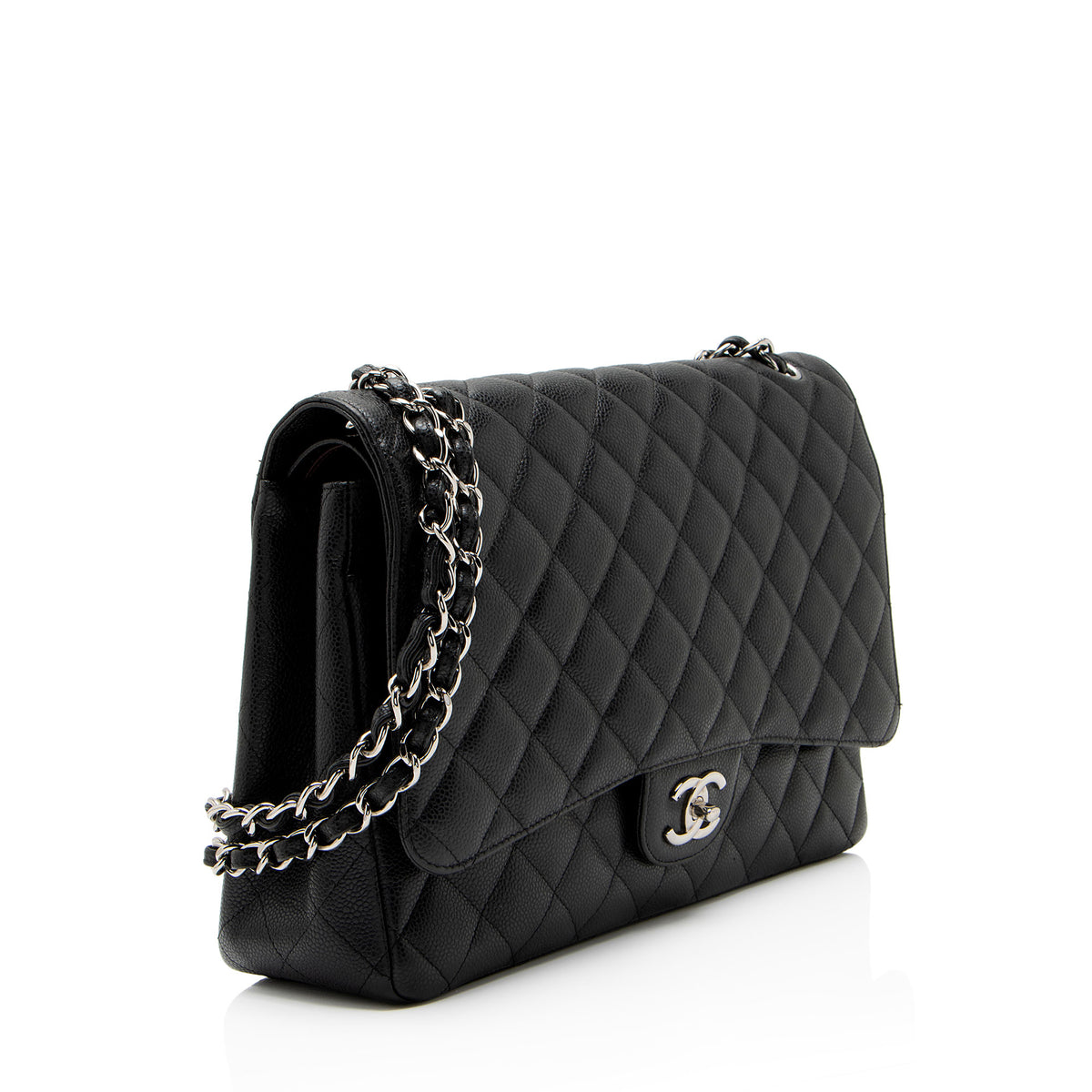 Chanel Caviar Leather Classic Maxi Double Flap Bag
