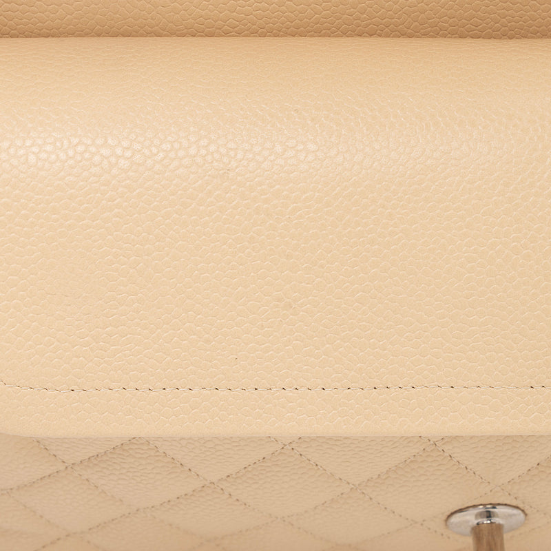 Chanel Caviar Leather Classic Medium Double Flap Bag (SHF-XFQF4l)