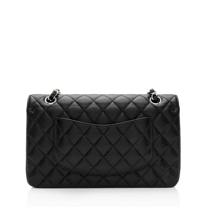 Chanel Caviar Leather Classic Medium Double Flap Bag (SHF-Xtaxo5)
