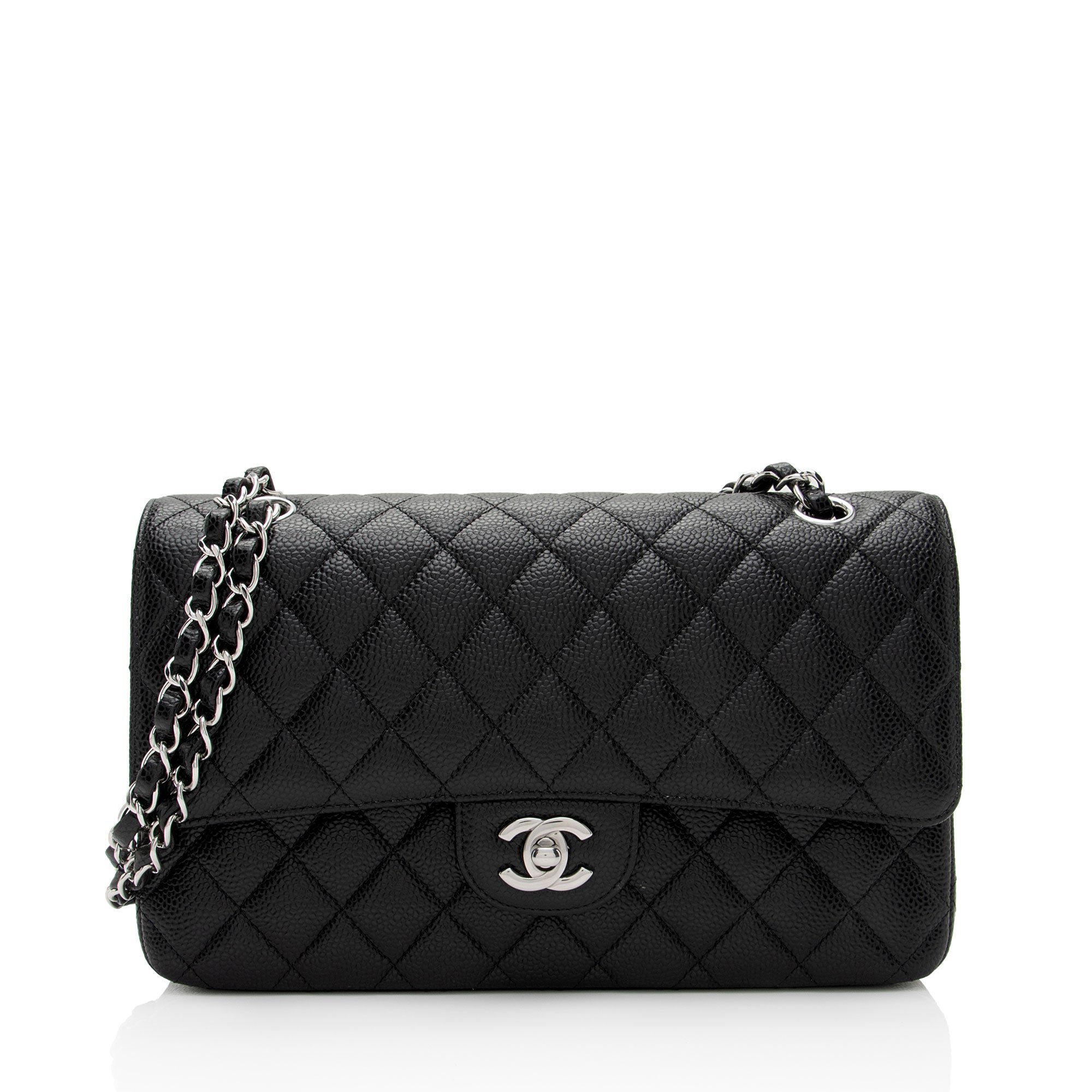 Chanel Caviar Leather Classic Medium Double Flap Bag (SHF-Xtaxo5)