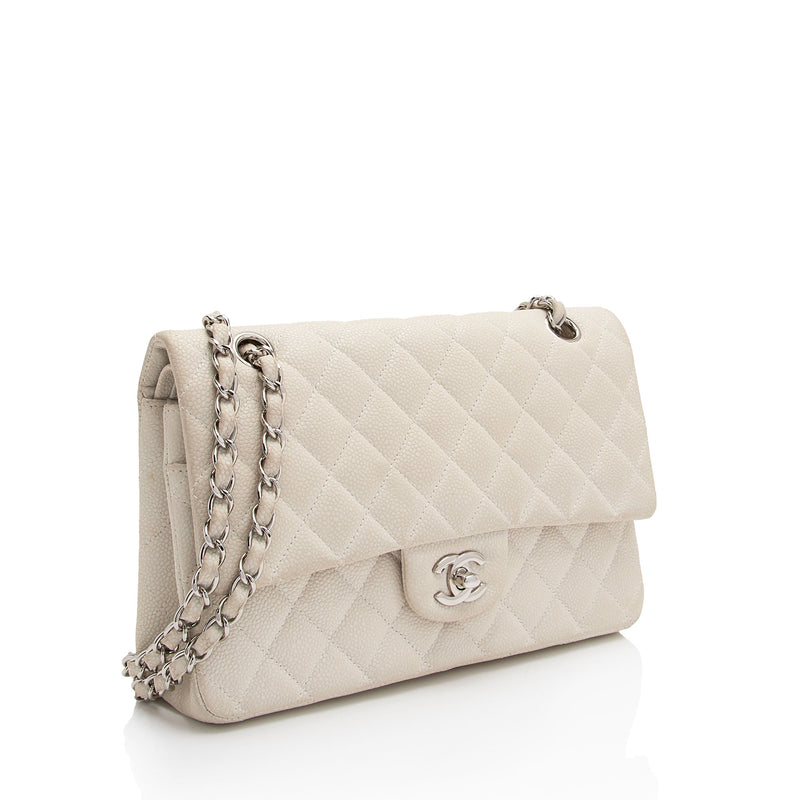Chanel Caviar Leather Classic Medium Double Flap Bag (SHF-6uLdtF)