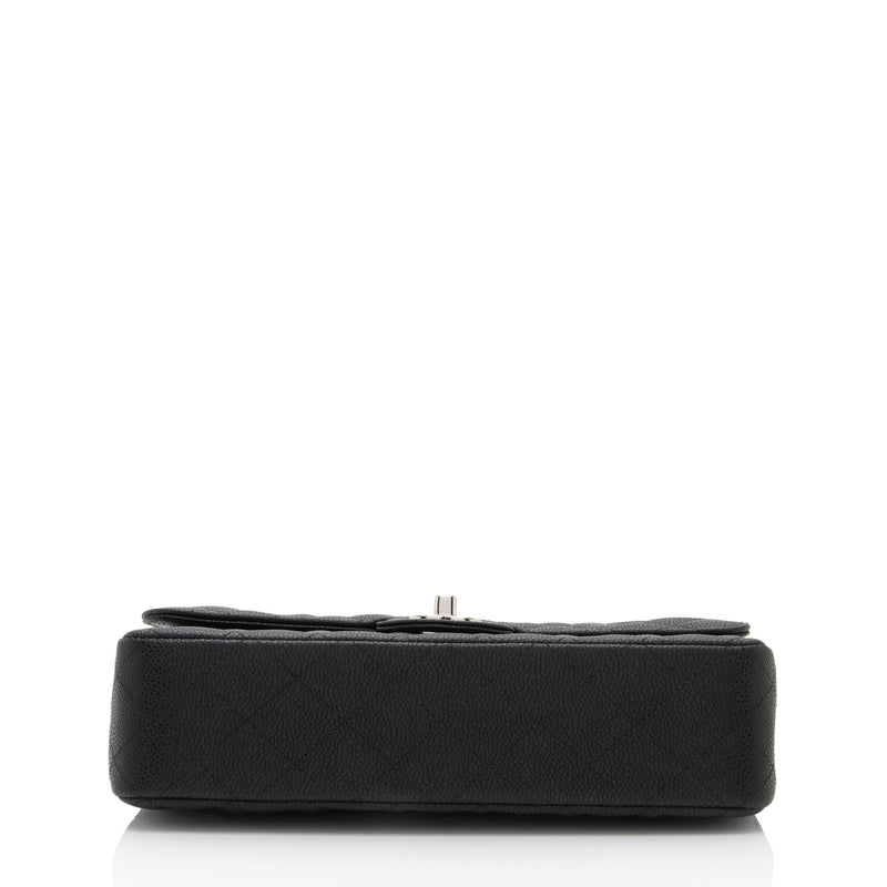 Chanel Caviar Leather Classic Medium Double Flap Bag (SHF-j9HEHj)