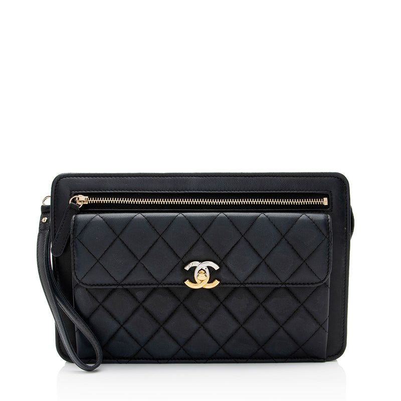 Chanel caviar pouch discount