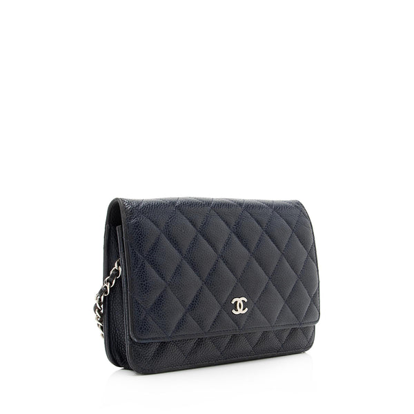 Chanel Caviar Leather Classic Wallet on Chain Bag (SHF-23078