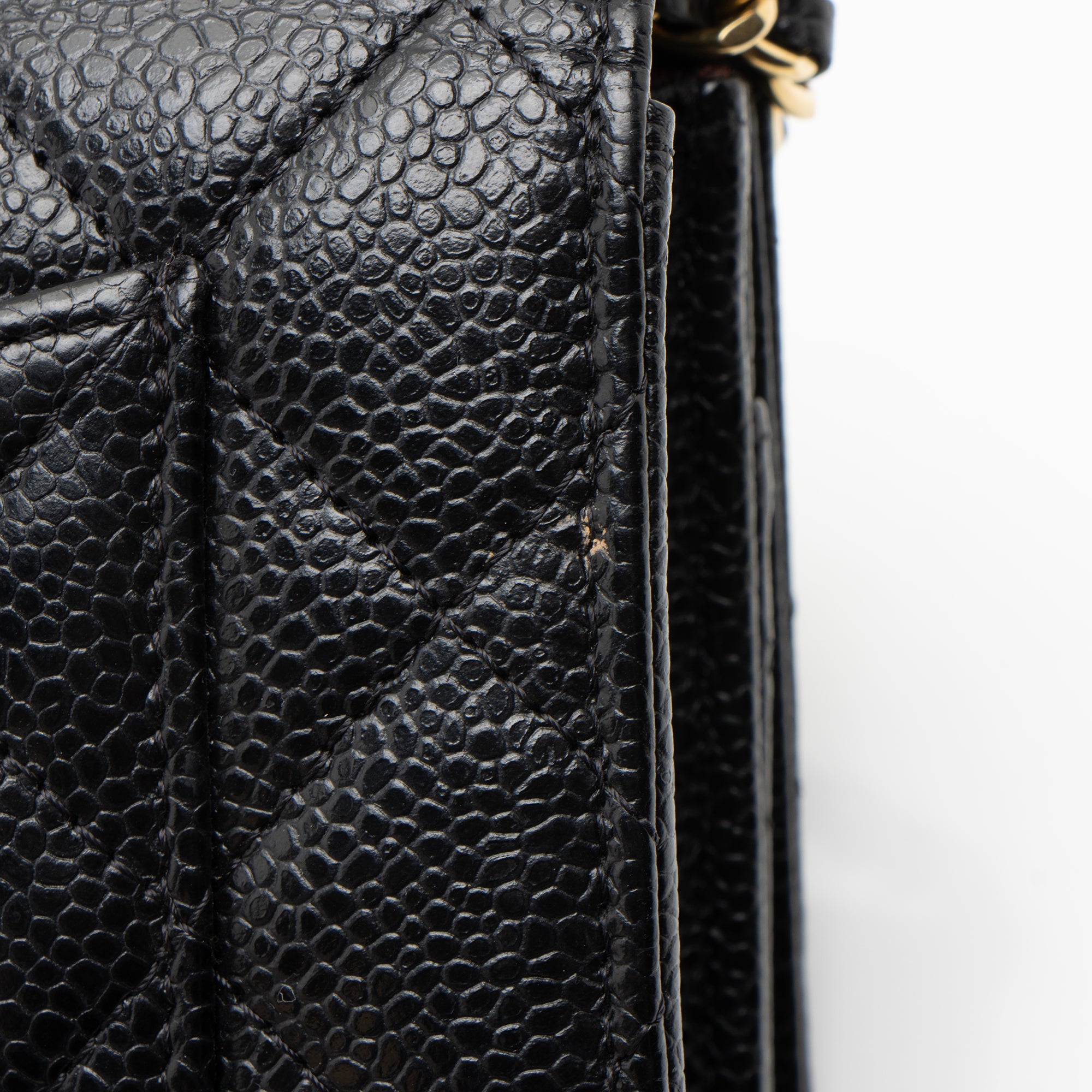 Chanel Caviar Leather Classic Wallet on Chain