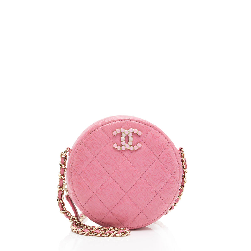 Chanel clutch with top chain caviar