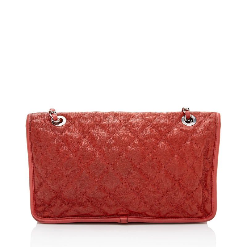 Chanel Caviar Leather French Riviera Medium Flap Bag (SHF-TWwhBI) – LuxeDH