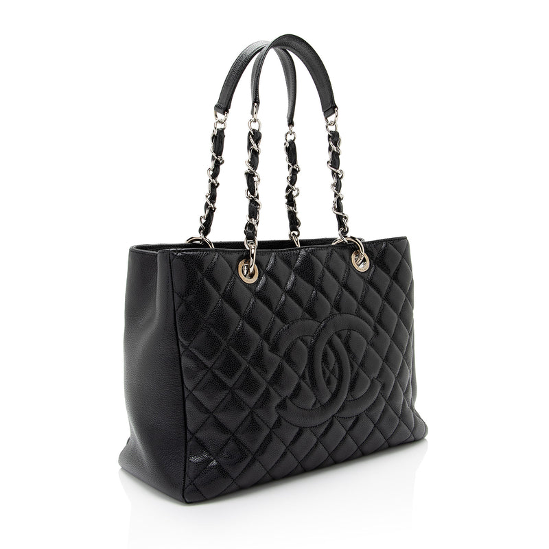 Chanel Caviar Leather Grand Shopping Tote (SHF-p8snbD) – LuxeDH