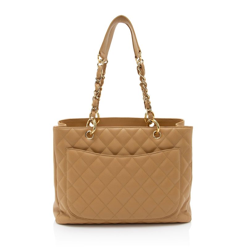 Chanel Caviar Leather Grand Shopping Tote (SHF-bjusbT)