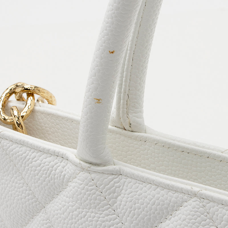 Chanel medallion tote outlet quilted caviar