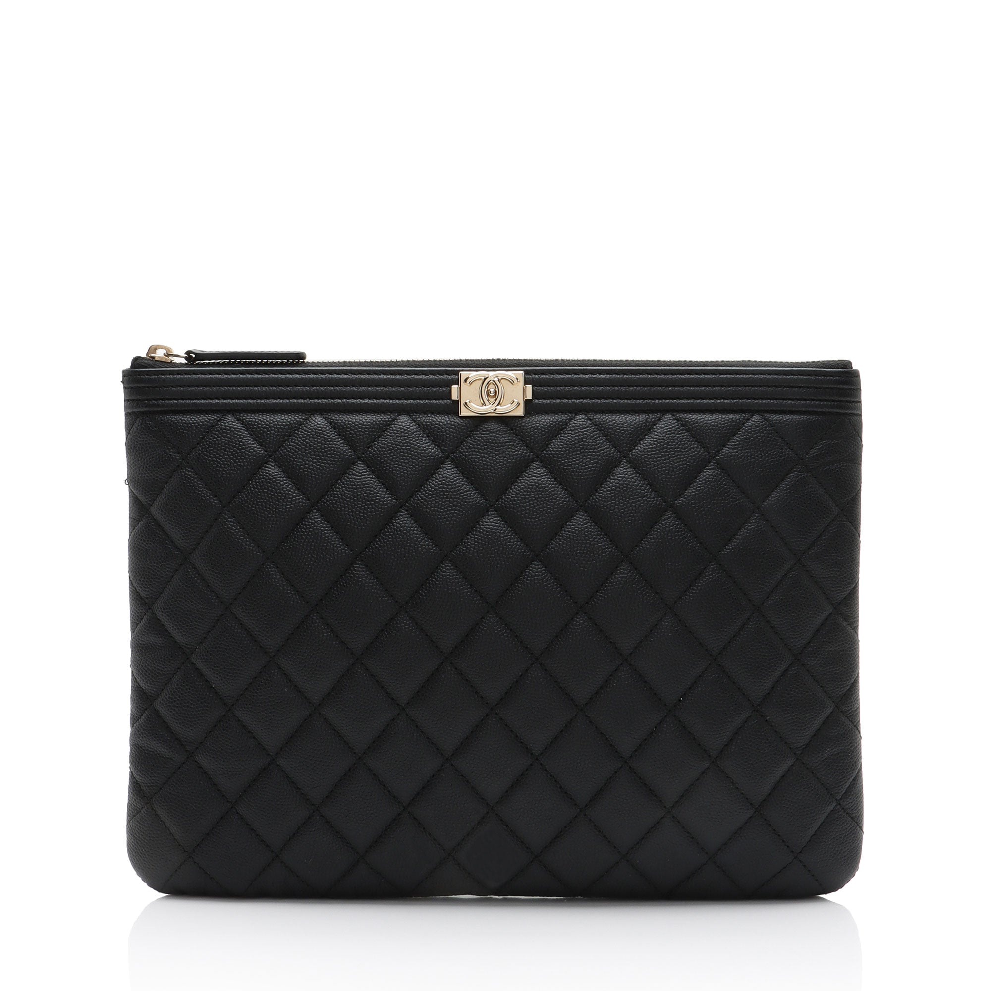 Chanel Caviar Leather Boy Medium O Case