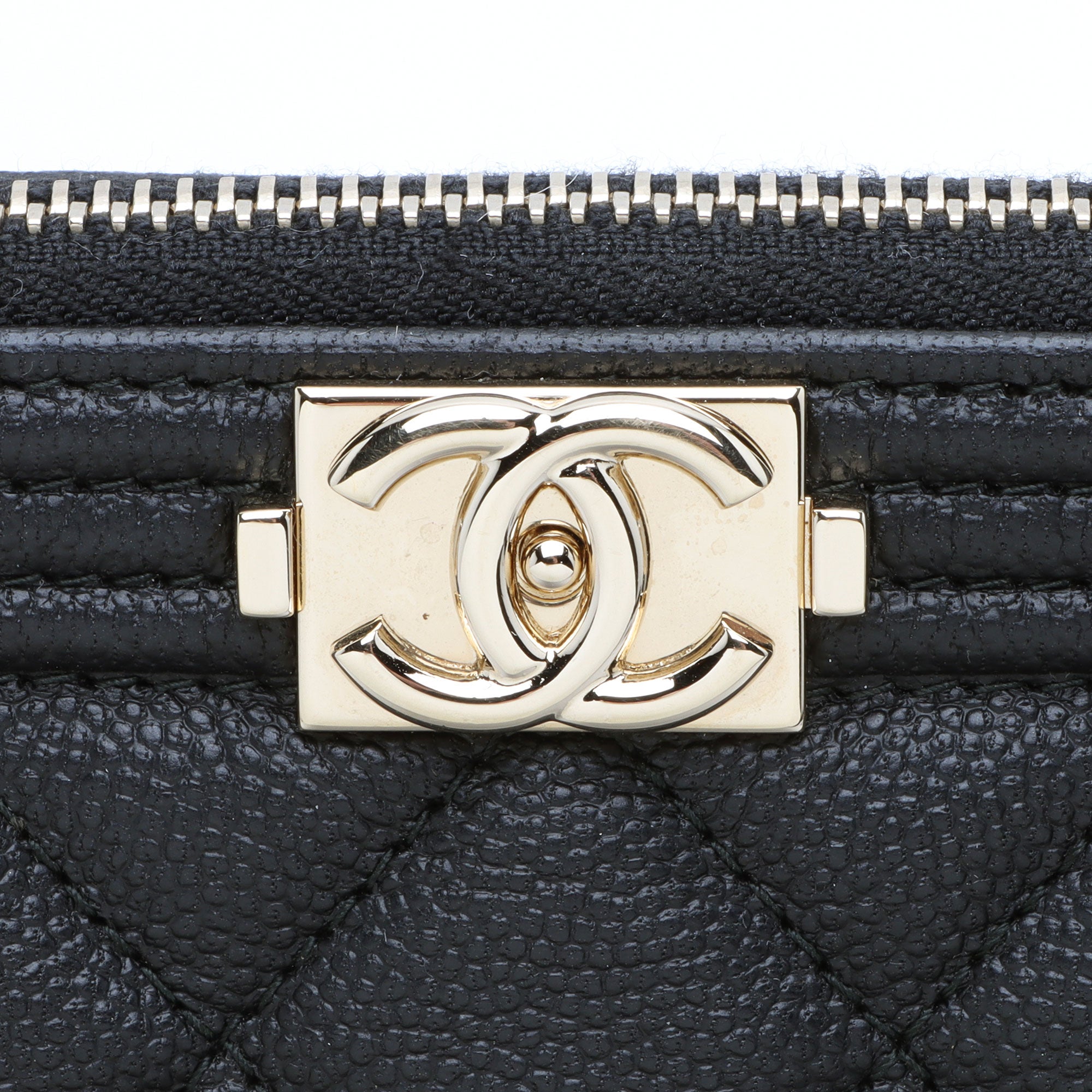 Chanel Caviar Leather Boy Medium O Case