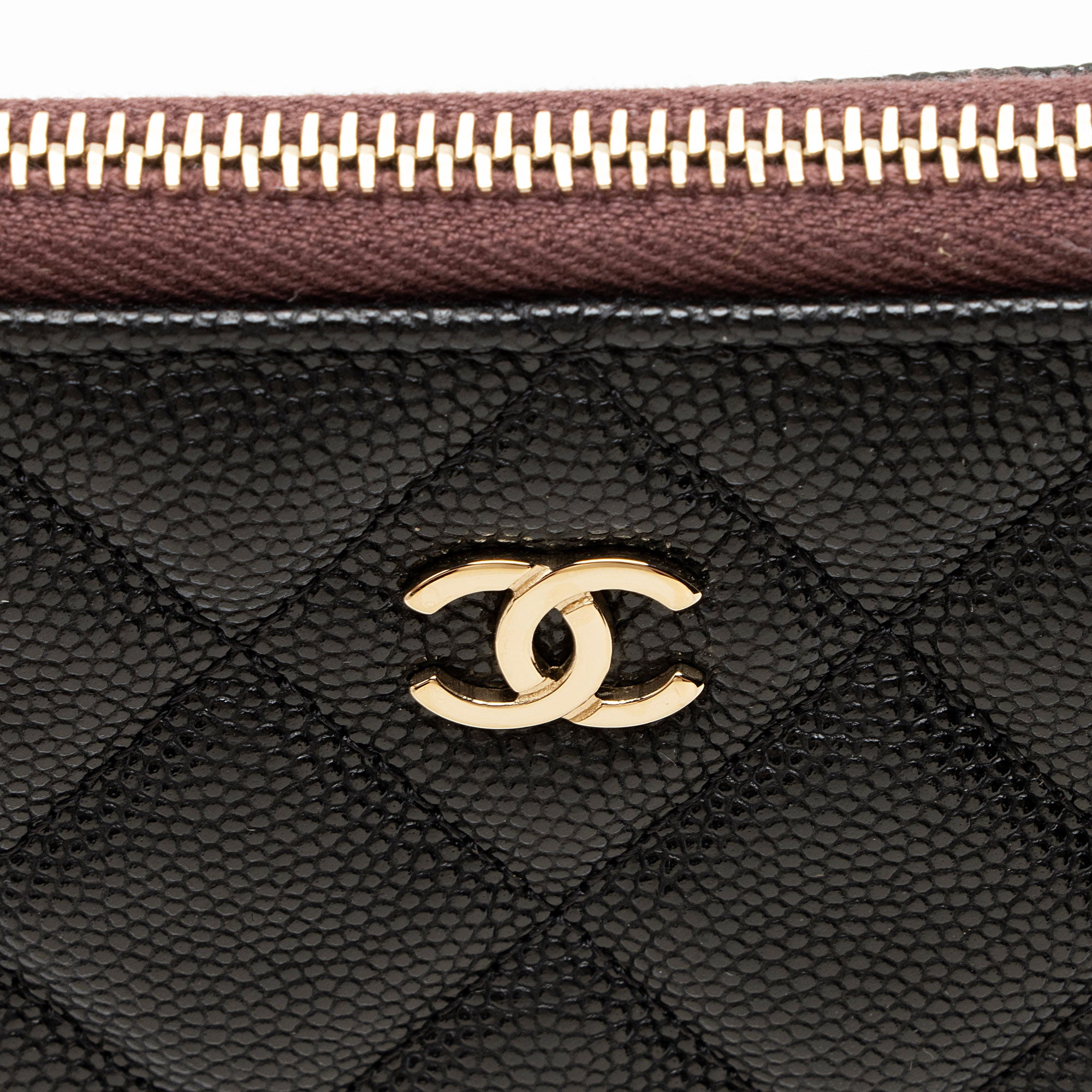 Chanel Caviar Leather Classic Zipped Pouch