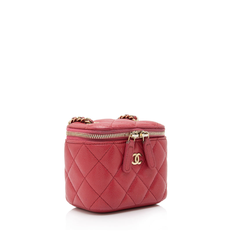 red chanel vanity case handbag