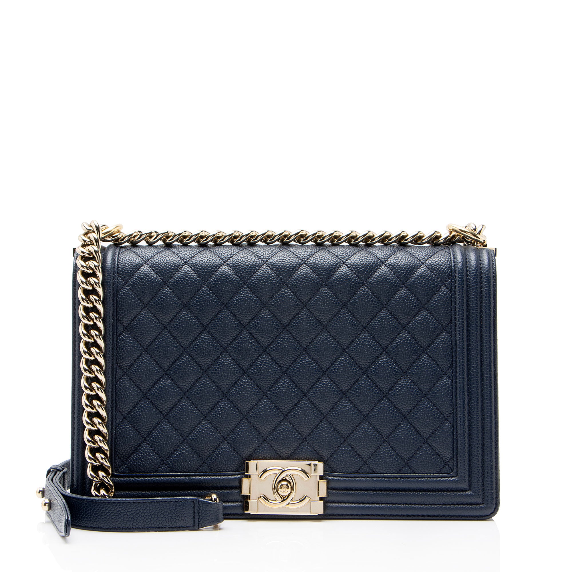 Chanel Caviar Leather New Medium Boy Bag