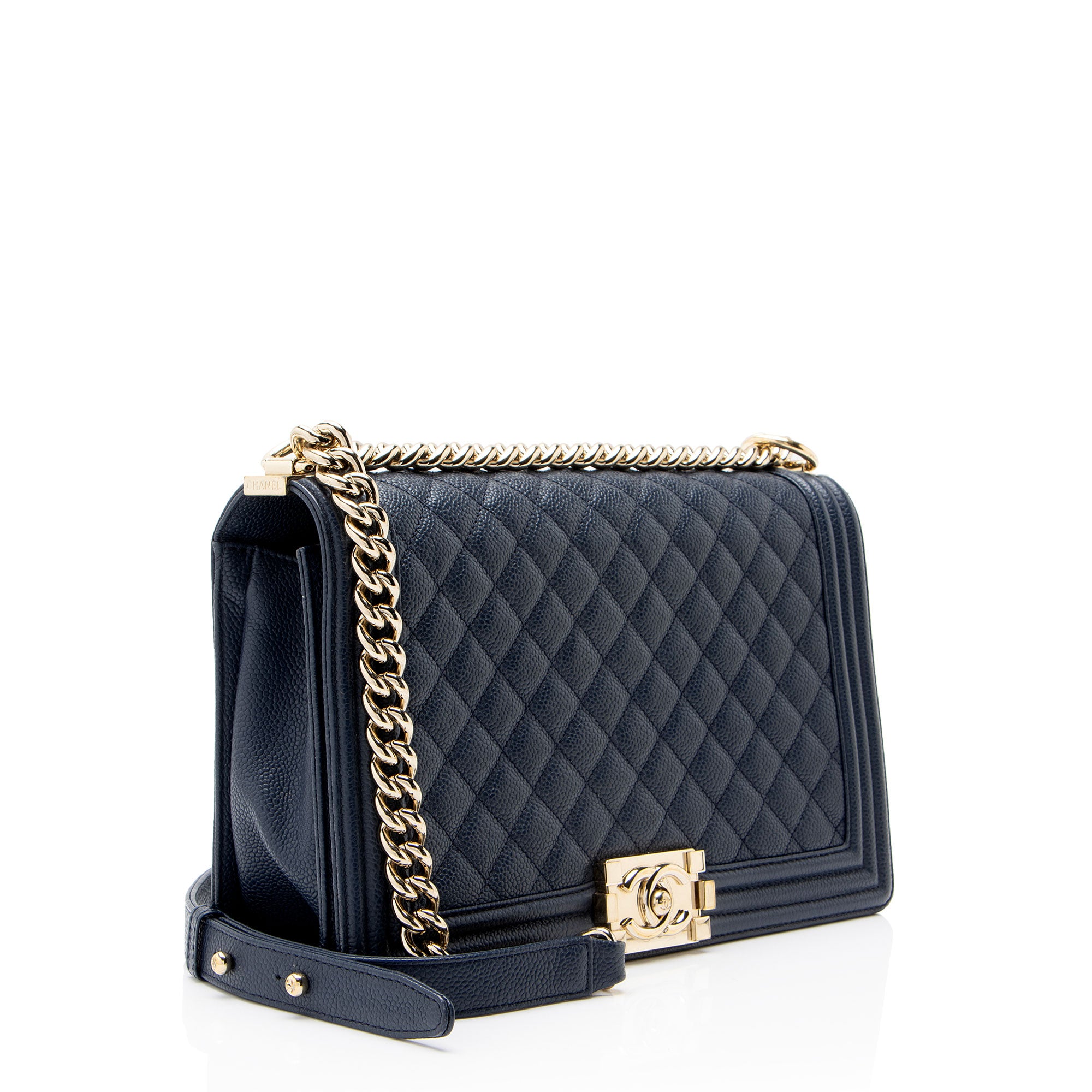 Chanel Caviar Leather New Medium Boy Bag