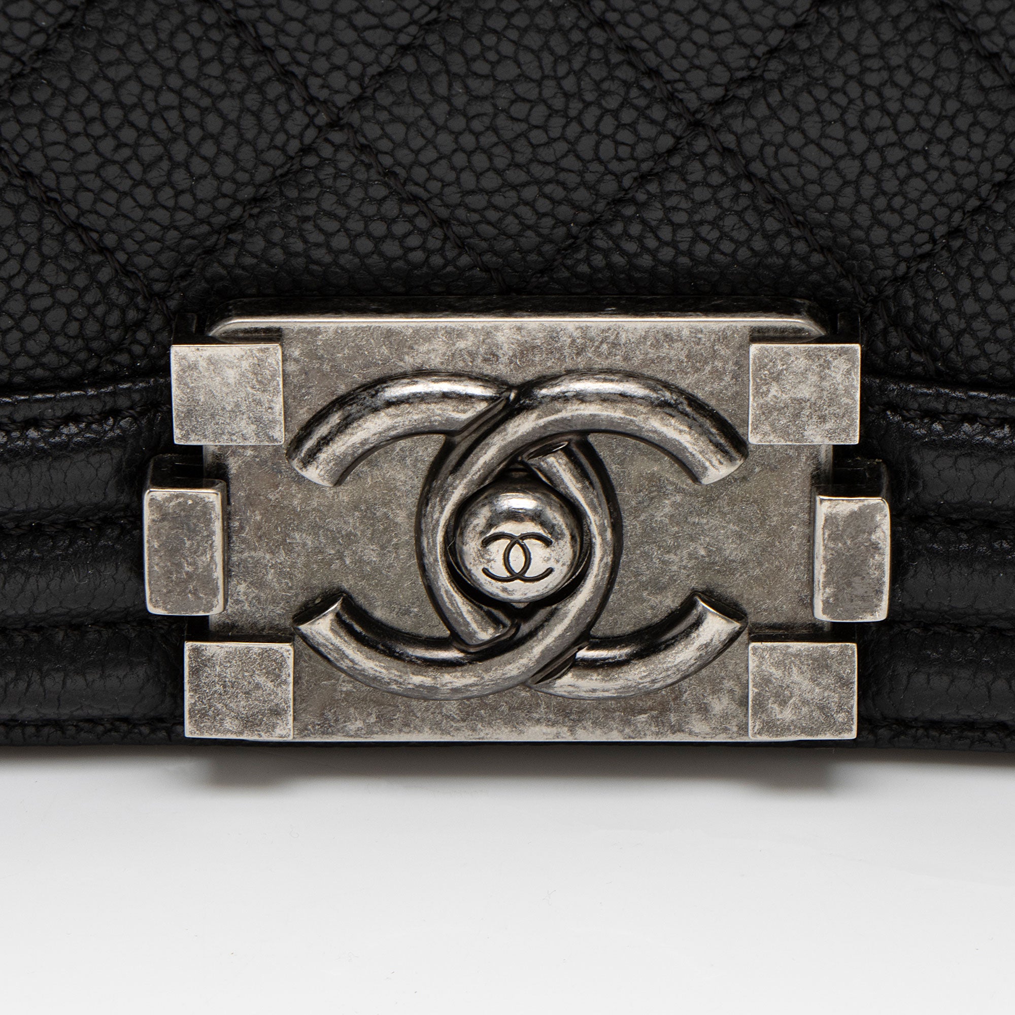Chanel Caviar Leather Old Medium Boy Bag