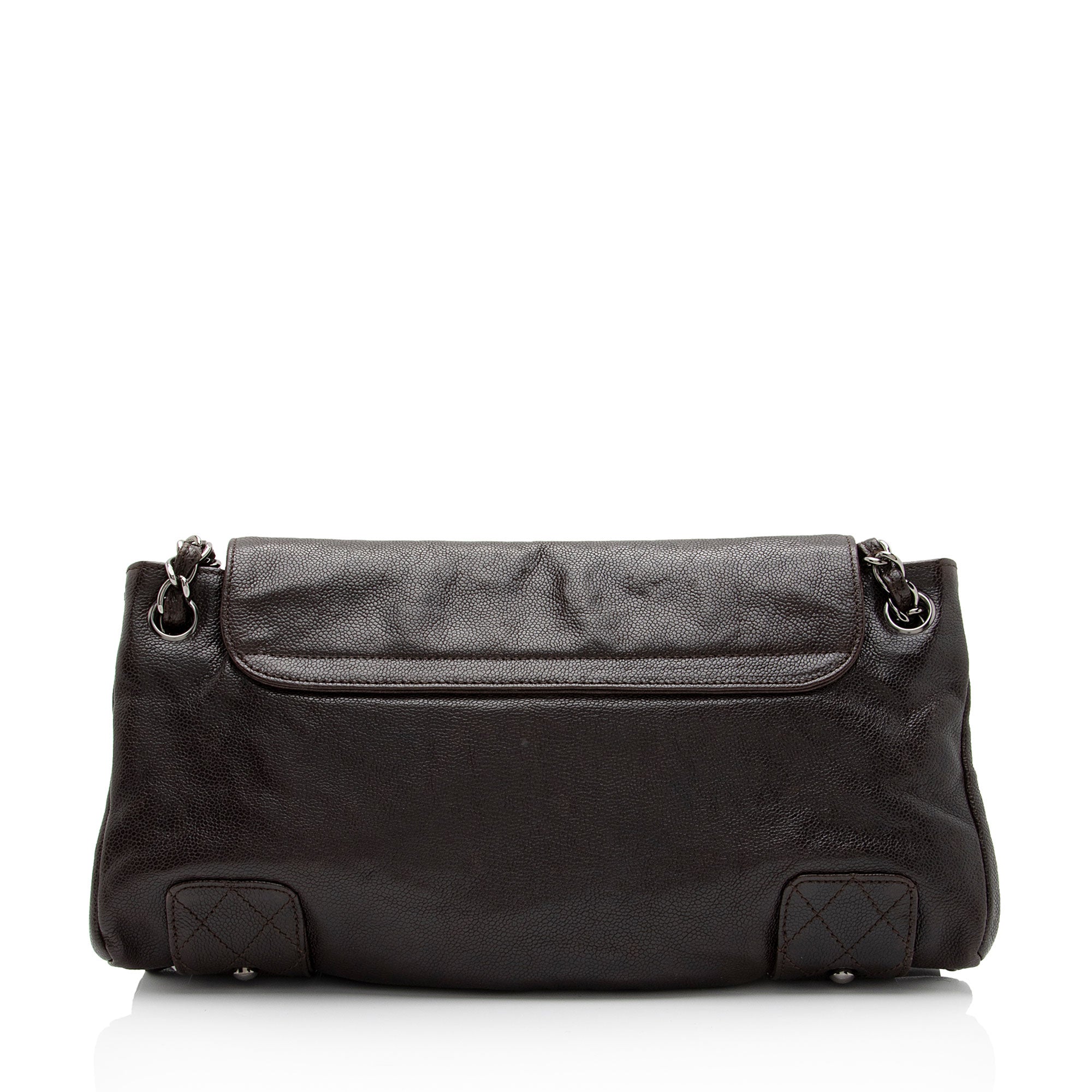 Chanel Caviar Leather Pocket In The City Accordion Flap Bag (SHF-7yhvs