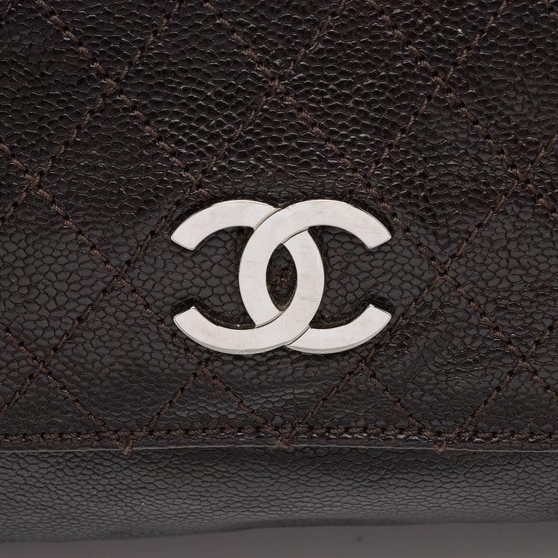 Chanel Caviar Leather Pocket In The City Accordion Flap Bag (SHF-7yhvso)