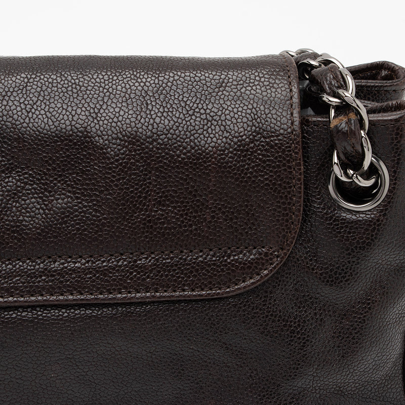 Chanel Caviar Leather Pocket In The City Accordion Flap Bag (SHF-7yhvso)