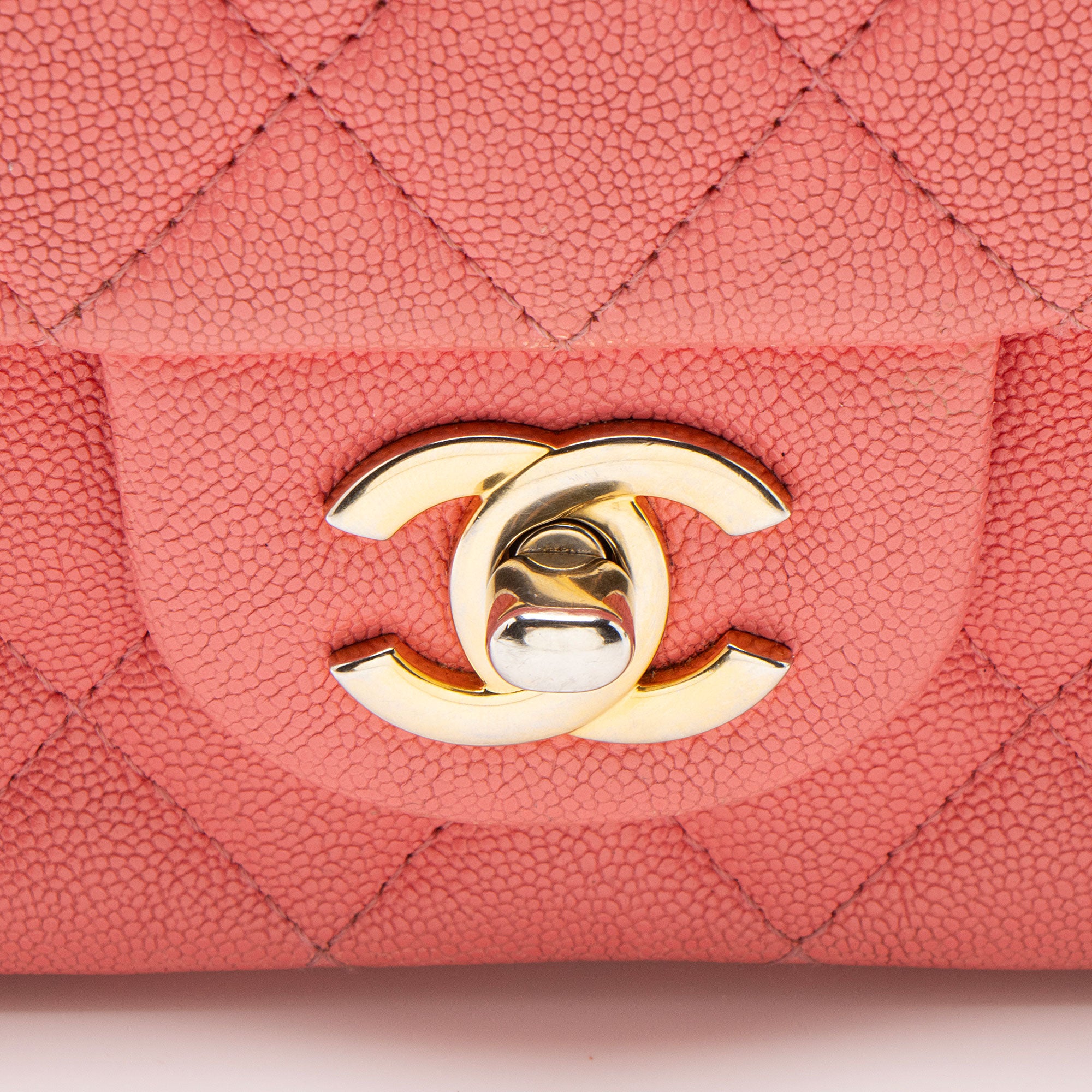 Chanel Caviar Leather Rectangular Top Handle Mini Flap Bag