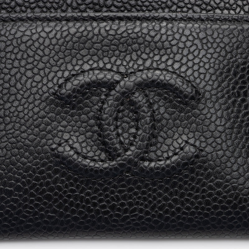 Chanel Caviar Leather Timeless CC Card Holder (SHF-RcPyJg) – LuxeDH
