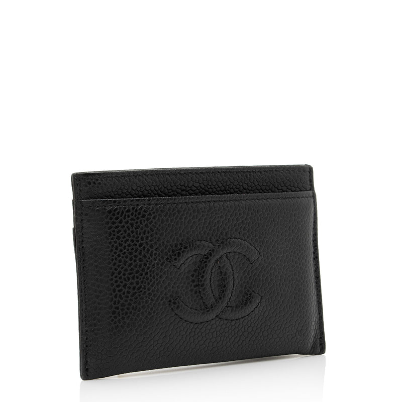 Chanel Caviar Leather Timeless CC Card Holder (SHF-ZV9jZJ) – LuxeDH